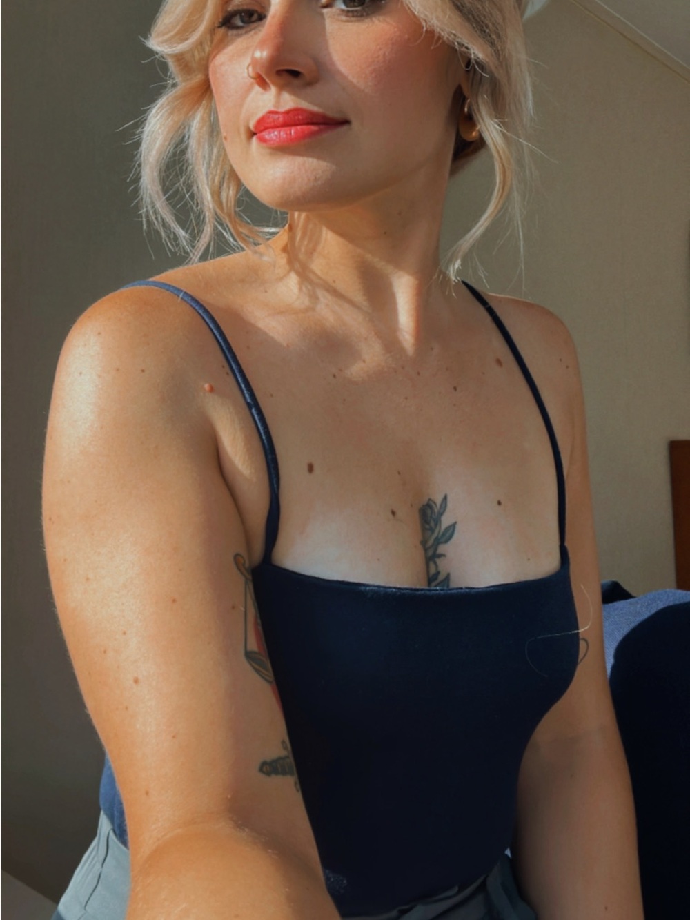 Alya Navy Blue bodysuit
